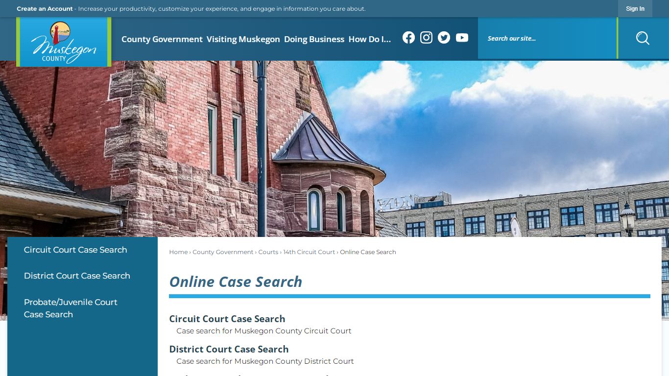 Online Case Search | Muskegon County, MI