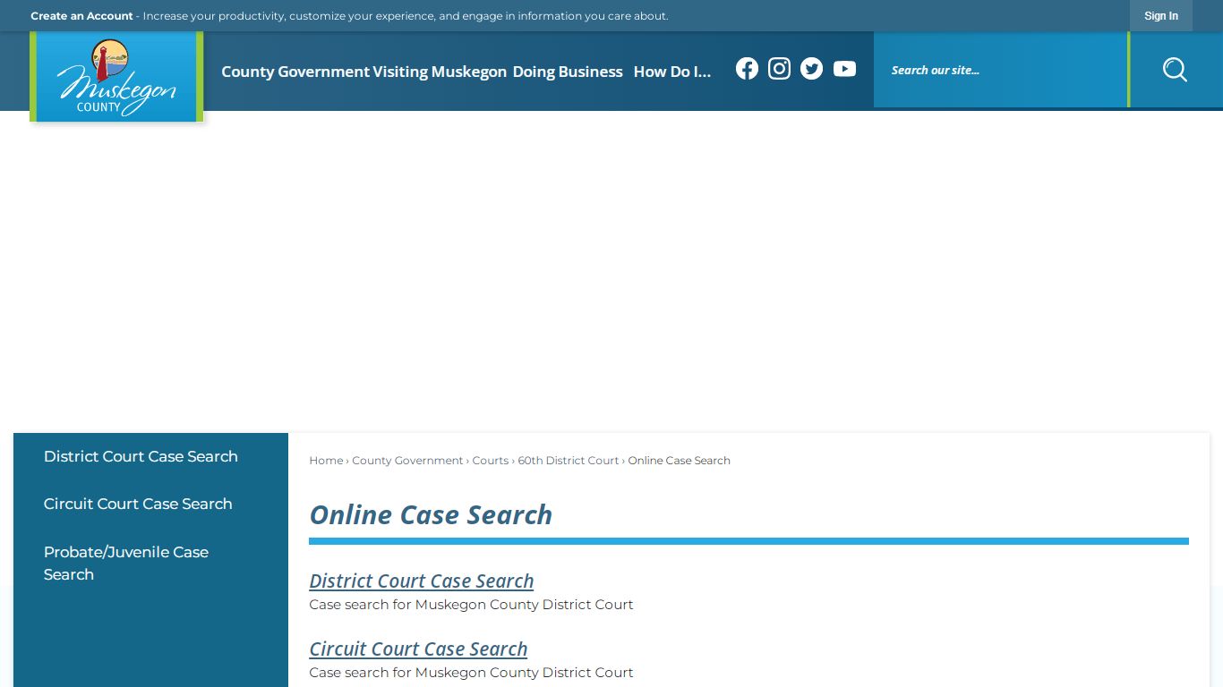 Online Case Search | Muskegon County, MI